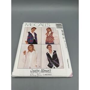 Vintage McCalls 8110 Nancy Zieman Vest Shirt Pattern Sz 12 14 16 Uncut